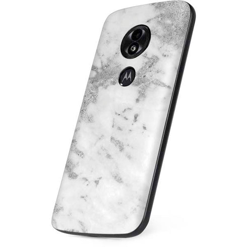 Silver Marble Moto E5 Play Skin